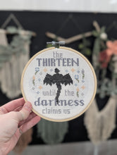 Load image into Gallery viewer, Officially licensed Cross Stitch Hoop - Throne of Glass Abraxos / Manon the Thirteen