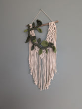 Load image into Gallery viewer, Flower Crown Macrame Hanging - olive