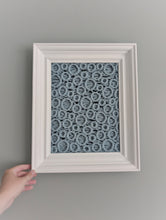 Load image into Gallery viewer, Bubbles Macrame Hanging in Rectangle White Frame