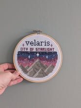 Load image into Gallery viewer, Officially licensed Velaris Sarah J Maas ACOTAR/ACOMAF Cross Stitch Easy PDF Pattern
