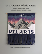 Load image into Gallery viewer, Officially Licensed - Macrame Velaris A Court of Mist and Fury Tapestry Wall Hanging DIY Pattern