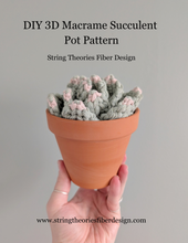 Load image into Gallery viewer, Macrame Large 3D Succulent Pattern