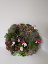 Load image into Gallery viewer, Mushroom Landscape Oval Woven Wall Hanging for Bookshelf
