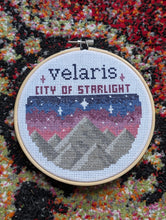 Load image into Gallery viewer, Officially licensed Velaris Sarah J Maas ACOTAR/ACOMAF Cross Stitch Easy PDF Pattern