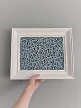 Load image into Gallery viewer, Bubbles Macrame Hanging in Rectangle White Frame