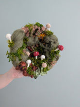 Load image into Gallery viewer, Mushroom Landscape Oval Woven Wall Hanging for Bookshelf