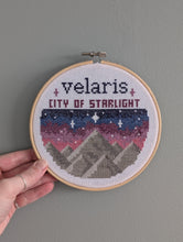 Load image into Gallery viewer, Officially licensed Velaris Sarah J Maas ACOTAR/ACOMAF Cross Stitch Easy PDF Pattern