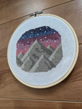Load image into Gallery viewer, Mountain Cross Stitch Easy PDF Pattern