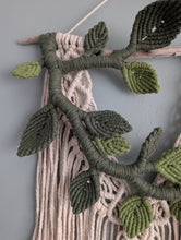 Load image into Gallery viewer, Flower Crown Macrame Hanging - olive