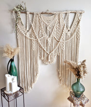 Load image into Gallery viewer, Macrame Wedding Backdrop // Macrame Ceremony Arch String Theories Fiber Design