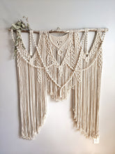 Load image into Gallery viewer, Macrame Wedding Backdrop // Macrame Ceremony Arch String Theories Fiber Design