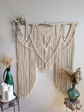 Load image into Gallery viewer, Macrame Wedding Backdrop // Macrame Ceremony Arch String Theories Fiber Design