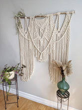 Load image into Gallery viewer, Macrame Wedding Backdrop // Macrame Ceremony Arch String Theories Fiber Design