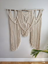 Load image into Gallery viewer, Macrame Wedding Backdrop // Macrame Ceremony Arch String Theories Fiber Design