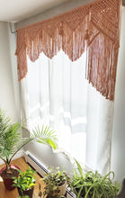 Load image into Gallery viewer, Pink Macrame Wedding Backdrop // Macrame Ceremony Arch String Theories Fiber Design