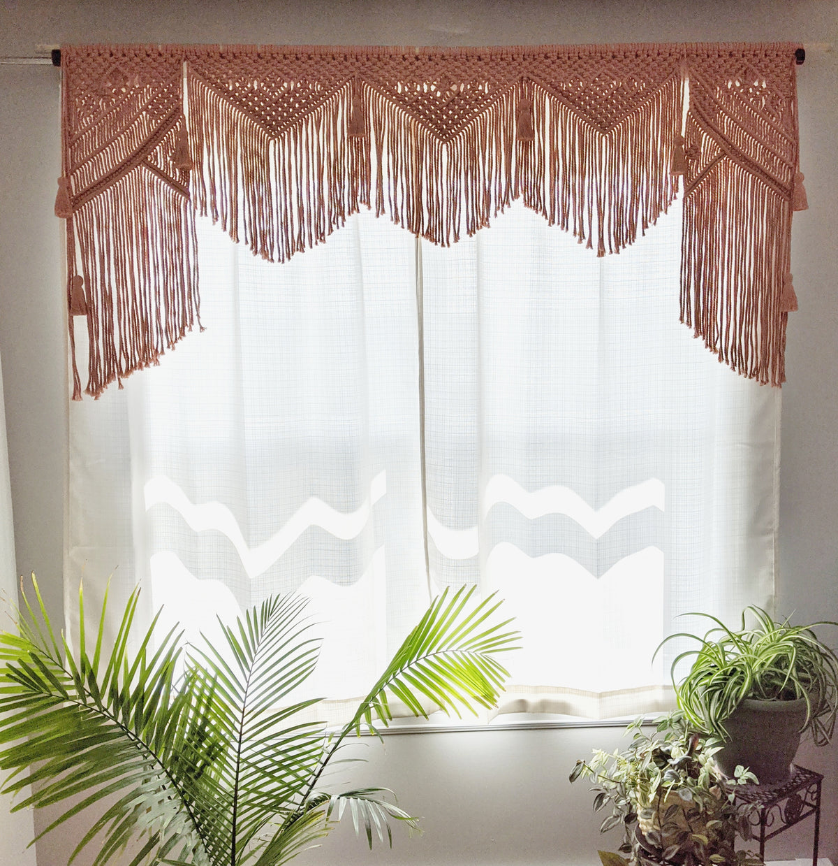 Pink Macrame Wedding Backdrop // Macrame Ceremony Arch String Theories Fiber Design