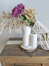 Load image into Gallery viewer, Macrame Wedding Bouquet Wrap in Bright White String Theories Fiber Design