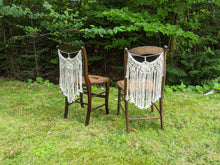 Load image into Gallery viewer, Macrame Chair Covers String Theories Fiber Design