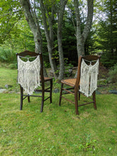 Load image into Gallery viewer, Macrame Chair Covers String Theories Fiber Design
