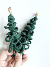 Load image into Gallery viewer, Macrame Christmas Tree Ornaments String Theories Fiber Design