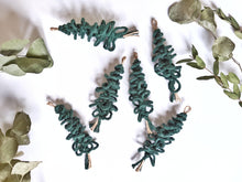 Load image into Gallery viewer, Macrame Christmas Tree Ornaments String Theories Fiber Design