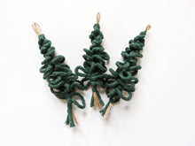 Load image into Gallery viewer, Macrame Christmas Tree Ornaments String Theories Fiber Design