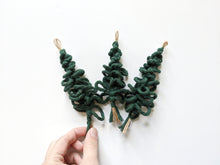 Load image into Gallery viewer, Macrame Christmas Tree Ornaments String Theories Fiber Design