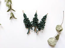 Load image into Gallery viewer, Macrame Christmas Tree Ornaments String Theories Fiber Design