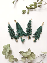 Load image into Gallery viewer, Macrame Christmas Tree Ornaments String Theories Fiber Design