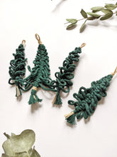 Load image into Gallery viewer, Macrame Christmas Tree Ornaments String Theories Fiber Design