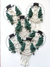 Load image into Gallery viewer, Macrame Snowman Wreath String Theories Fiber Design