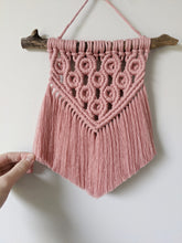 Load image into Gallery viewer, Macrame Mini - Rose/Glacier - Extra Soft Fringe String Theories Fiber Design