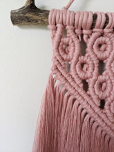 Load image into Gallery viewer, Macrame Mini - Rose/Glacier - Extra Soft Fringe String Theories Fiber Design