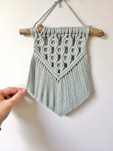 Load image into Gallery viewer, Macrame Mini - Rose/Glacier - Extra Soft Fringe String Theories Fiber Design