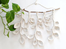 Load image into Gallery viewer, Macrame Wall Hanging - Hanging Vines and Leaves - Sculpture String Theories Fiber Design