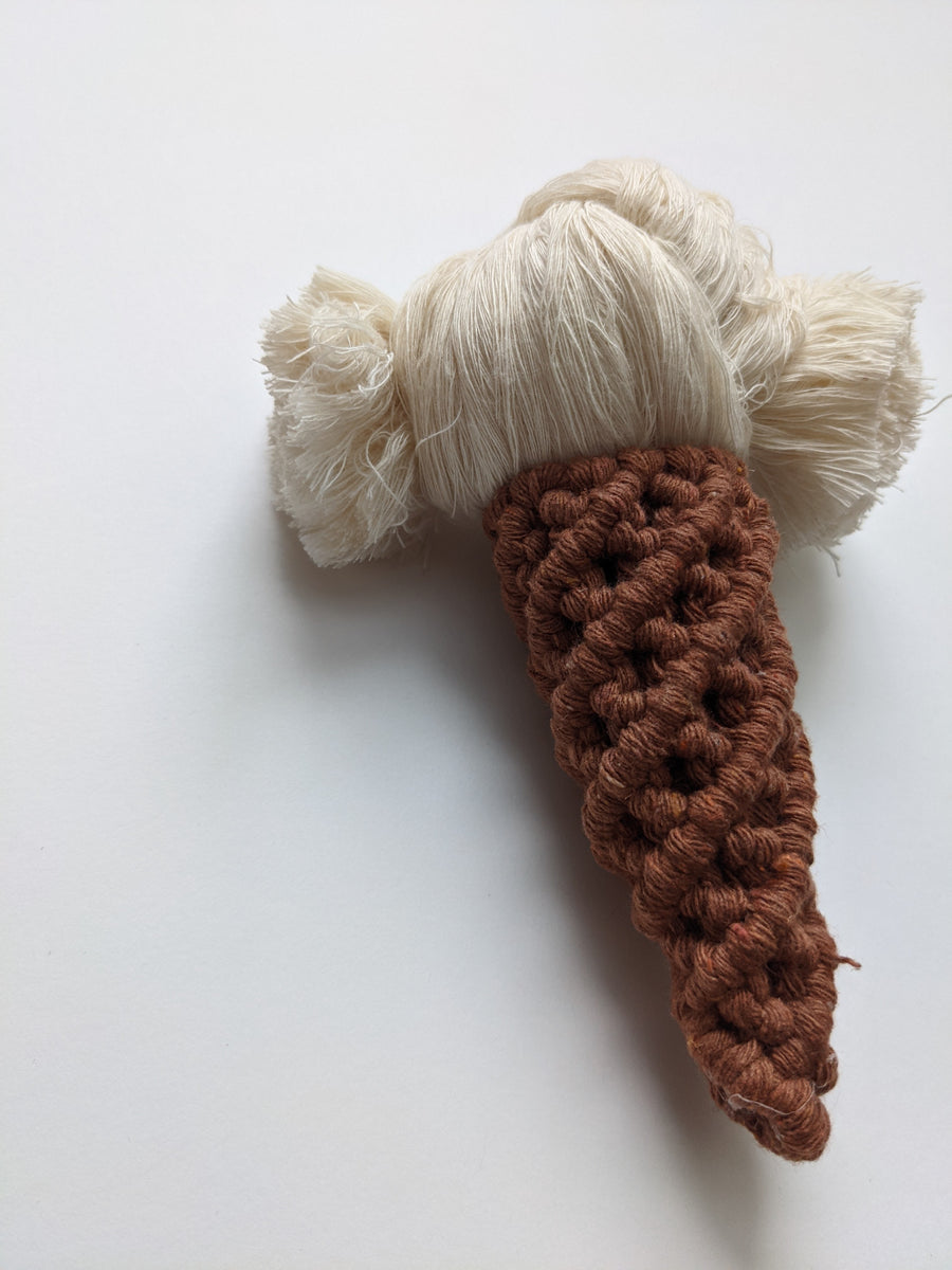 Macrame Ice Cream Sculpture String Theories Fiber Design