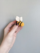 Load image into Gallery viewer, Macrame Mini Honey Bee Sculpture - Pack of 5 Bees String Theories Fiber Design