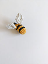 Load image into Gallery viewer, Macrame Mini Honey Bee Sculpture - Pack of 5 Bees String Theories Fiber Design