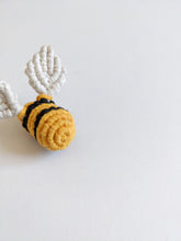Load image into Gallery viewer, Macrame Mini Honey Bee Sculpture - Pack of 5 Bees String Theories Fiber Design
