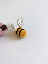 Load image into Gallery viewer, Macrame Mini Honey Bee Sculpture - Pack of 5 Bees String Theories Fiber Design
