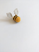 Load image into Gallery viewer, Macrame Mini Honey Bee Sculpture - Pack of 5 Bees String Theories Fiber Design