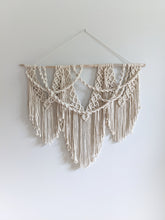 Load image into Gallery viewer, Macrame Wall Hanging Spirals String Theories Fiber Design