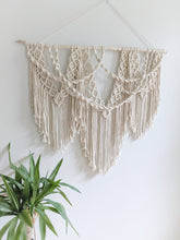 Load image into Gallery viewer, Macrame Wall Hanging Spirals String Theories Fiber Design