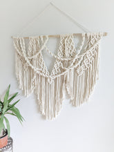 Load image into Gallery viewer, Macrame Wall Hanging Spirals String Theories Fiber Design