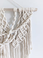 Load image into Gallery viewer, Macrame Wall Hanging Spirals String Theories Fiber Design