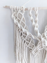 Load image into Gallery viewer, Macrame Wall Hanging Spirals String Theories Fiber Design