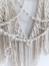 Load image into Gallery viewer, Macrame Wall Hanging Spirals String Theories Fiber Design