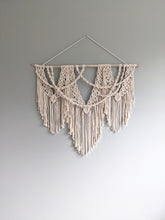 Load image into Gallery viewer, Macrame Wall Hanging Spirals String Theories Fiber Design
