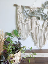 Load image into Gallery viewer, Macrame Wall Hanging with Vines String Theories Fiber Design