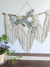Load image into Gallery viewer, Macrame Wall Hanging with Vines String Theories Fiber Design